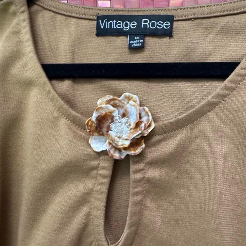 Vintage rose brown tan
